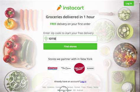 sign up with instacart shopper.